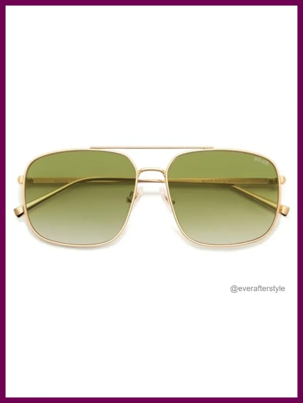 SOJOS Square Aviator Sunglasses UV400 Metal Frame